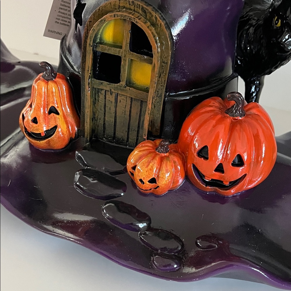 Halloween Witch Hat Decoration with Pumpkins - Picture 9 of 16